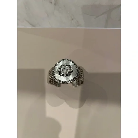 Brighton Rhinestone Signed Cuff Bracelet - Picture 2 of 4